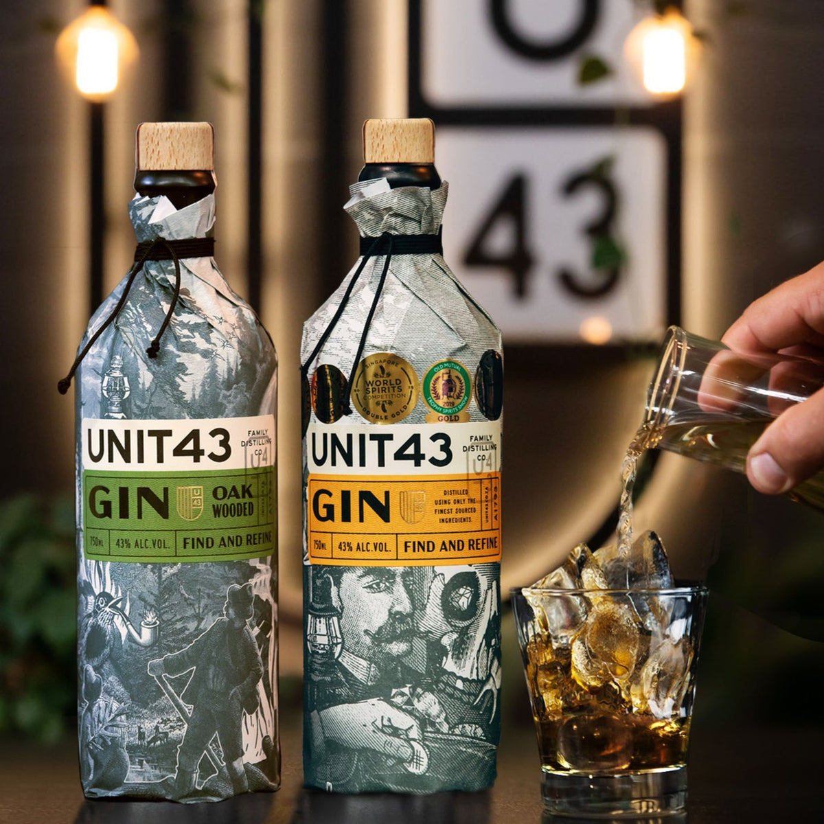 Unit43 Gin Mixed Case 3 of each Unit43 Distilling Co