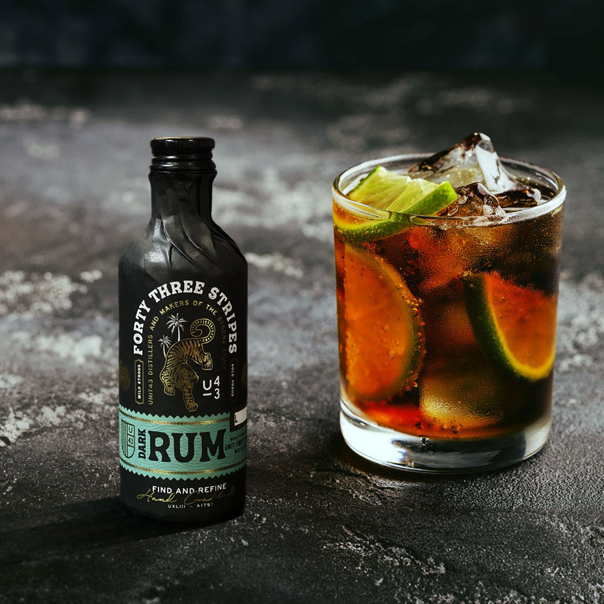 Forty Three Stripes Dark Rum Mini 50ml Double – Unit43 Distilling Co